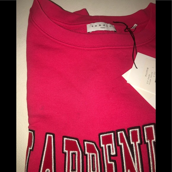 Sandro Paris “Happening” Sweater, $250 (+ $24 CA tax) Sz 3 (L/XL) n Fuchsia, Red - Picture 10 of 16